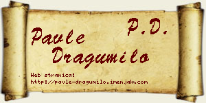 Pavle Dragumilo vizit kartica